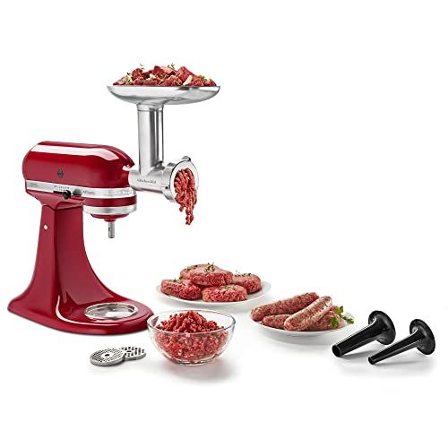 키친에이드 키친에이드KitchenAid KSMMGA Metal Food Grinder Attachment, 2.5 lb, Silver