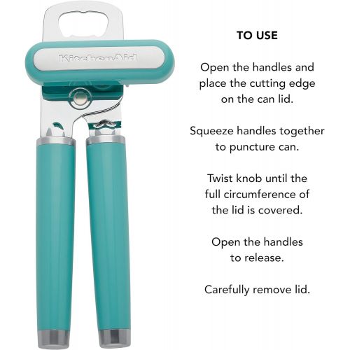 키친에이드 키친에이드KitchenAid KE199OHAQA Classic Multifunction Can Opener, One Size, Aqua Sky 2