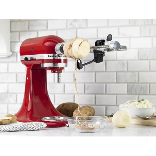 키친에이드 키친에이드KitchenAid KSM2APC Spiralizer Plus Attachment with Peel, Core and Slice, Silver