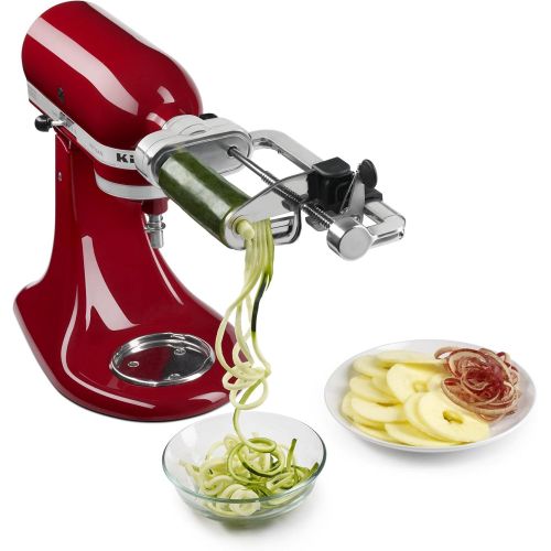 키친에이드 키친에이드KitchenAid KSM2APC Spiralizer Plus Attachment with Peel, Core and Slice, Silver