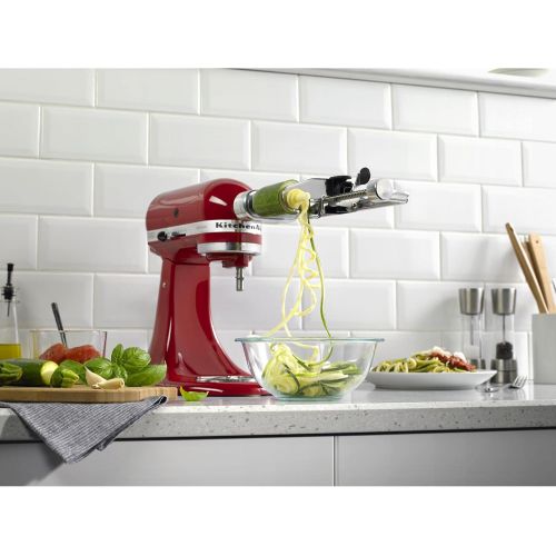 키친에이드 키친에이드KitchenAid KSM2APC Spiralizer Plus Attachment with Peel, Core and Slice, Silver