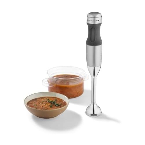 키친에이드 키친에이드KitchenAid KHB1231CU Hand Blender, 2-Speed, Contour Silver