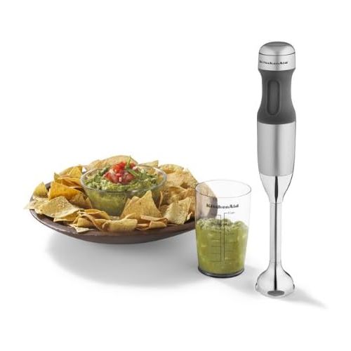 키친에이드 키친에이드KitchenAid KHB1231CU Hand Blender, 2-Speed, Contour Silver