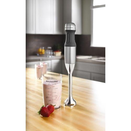 키친에이드 키친에이드KitchenAid KHB1231CU Hand Blender, 2-Speed, Contour Silver