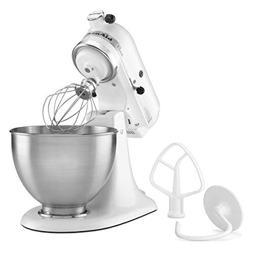 키친에이드 키친에이드KitchenAid Classic Series 4.5 Quart Tilt-Head Stand Mixer, White (K45SSWH)