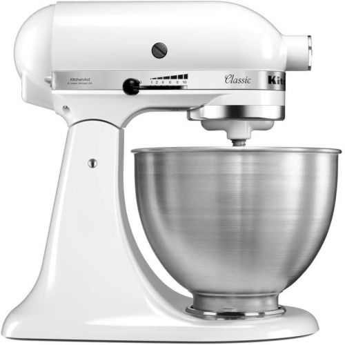 키친에이드 키친에이드KitchenAid Classic Series 4.5 Quart Tilt-Head Stand Mixer, White (K45SSWH)