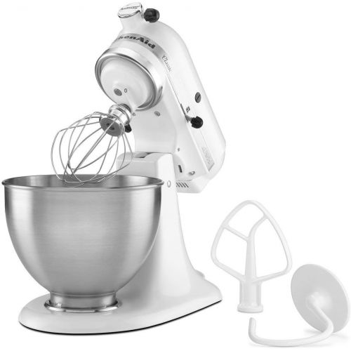 키친에이드 키친에이드KitchenAid Classic Series 4.5 Quart Tilt-Head Stand Mixer, White (K45SSWH)