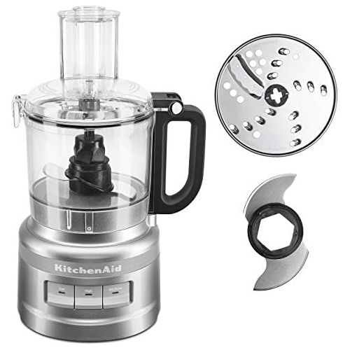 키친에이드 키친에이드KitchenAid KFP0718CU 7-Cup Food Processor Chop, Puree, Shred and Slice - Contour Silver