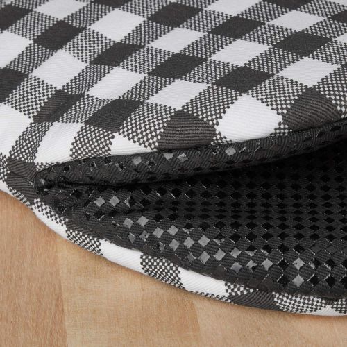 키친에이드 KitchenAid Kitchen Aid Gingham Mini Oven Mitt Set, 5.5x8, Onyx Black 2 Count