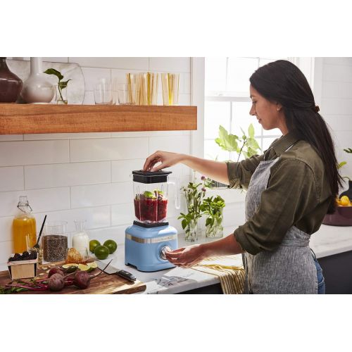 키친에이드 KitchenAid KSB1332VB 48oz, 3 Speed Ice Crushing Blender with 2 x 16oz Personal Jars to Blend and Go, Velvet Blue