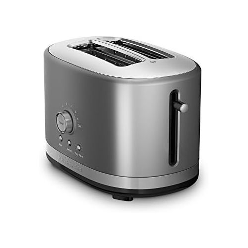 키친에이드 KitchenAid 2-Slice Toaster with High-Lift Lever KMT2116CU, Contour Silver