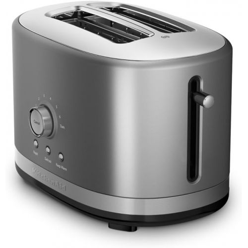 키친에이드 KitchenAid 2-Slice Toaster with High-Lift Lever KMT2116CU, Contour Silver