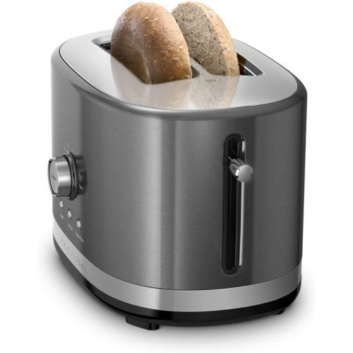 키친에이드 KitchenAid 2-Slice Toaster with High-Lift Lever KMT2116CU, Contour Silver