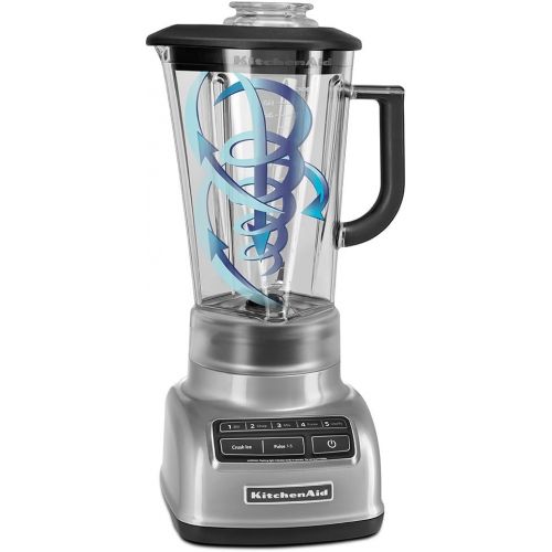 키친에이드 KitchenAid KSB1575MC 5-Speed Diamond Blender, Metallic Chrome,56 oz