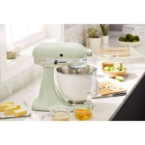 키친에이드 KitchenAid KSM5SSBWH Custom Stand Mixer Bowl, 5 quart, White Painted Stainless Steel