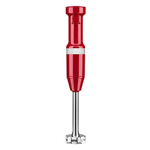 키친에이드 KitchenAid KHBV53PA Variable Speed Corded Hand Blender, Passion Red, 8 in