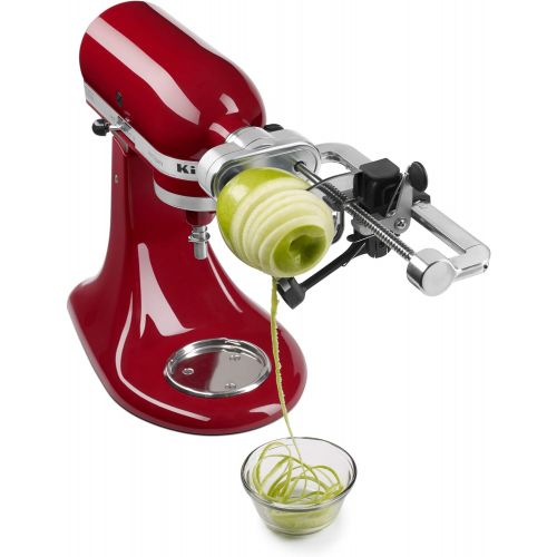 키친에이드 KitchenAid Spiralizer Attachment, 1, Silver & KSMMGA Metal Food Grinder Attachment, 2.5 lb, Silver