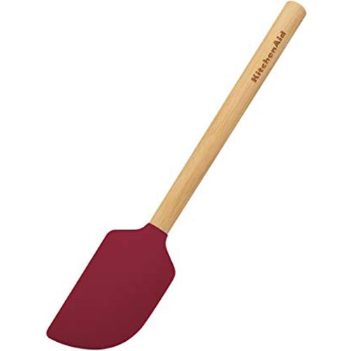 키친에이드 KitchenAid Universal Bamboo Handle Scraper Spatula, 11-Inch, Red