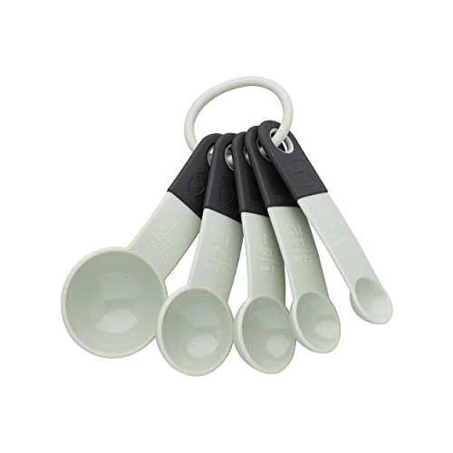키친에이드 KitchenAid - KE057OHPIA KitchenAid Classic Measuring Spoons, Set of 5, Pistachio/Black