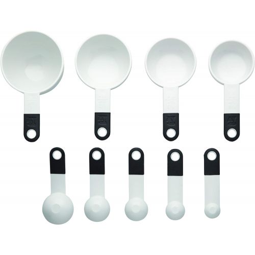 키친에이드 KitchenAid 9-Piece Measuring Cups and Spoons Set, White