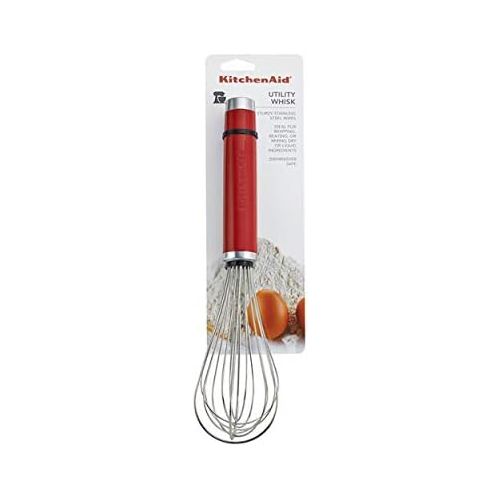 키친에이드 KitchenAid Classic Utility Whisk, 10.5-Inch, Red