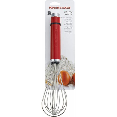 키친에이드 KitchenAid Classic Utility Whisk, 10.5-Inch, Red