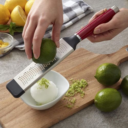 키친에이드 KitchenAid Gourmet Etched Fine Grater, One Size, Red