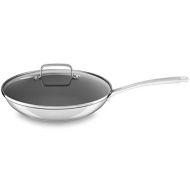 KitchenAid Stainless Steel 12 Nonstick Skillet Fry Pan with lid Dishwasher Induction Safe