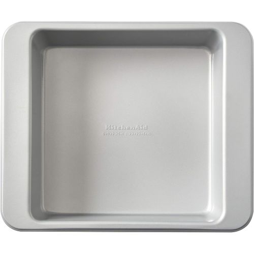 키친에이드 KitchenAid Nonstick Aluminized Steel Square Cake Pan, 9-Inch, Silver