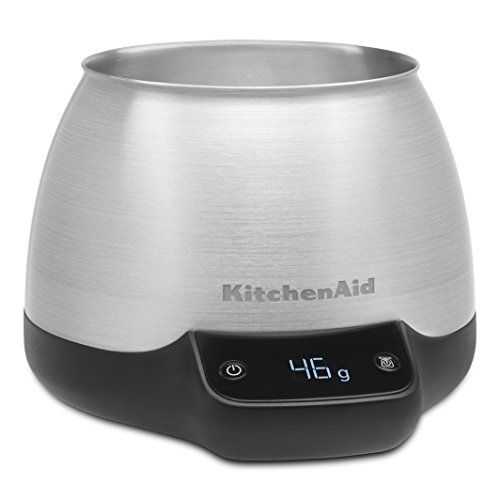 키친에이드 KitchenAid Digital Scale Jar Burr Grinder Accessory, Brushed Stainless Steel