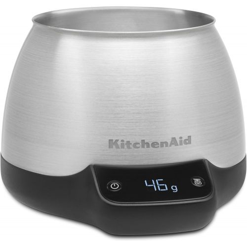 키친에이드 KitchenAid Digital Scale Jar Burr Grinder Accessory, Brushed Stainless Steel