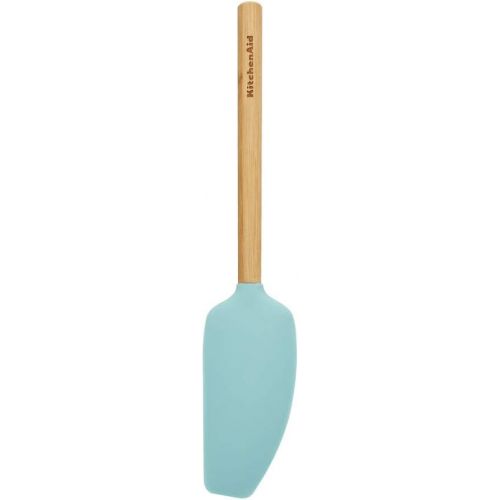 키친에이드 KitchenAid Universal Bamboo Handle Mixer Spatula, One size, Aqua Sky