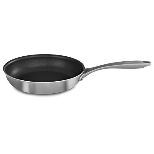 키친에이드 KitchenAid 5-ply Copper Core 10 Nonstick Skillet, Stainless Steel Finish, Medium