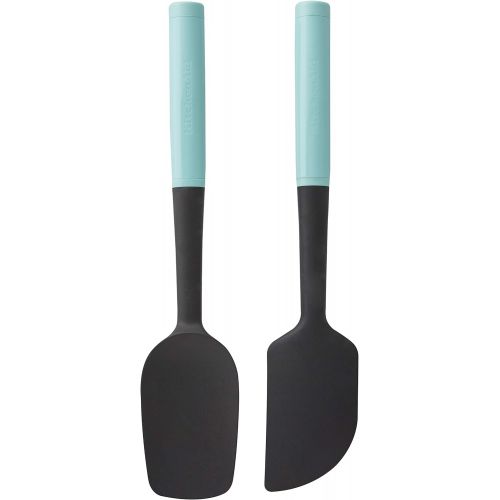 키친에이드 KitchenAid KQ437OHAQA Universal Spatula Set, 2-Piece, Aqua