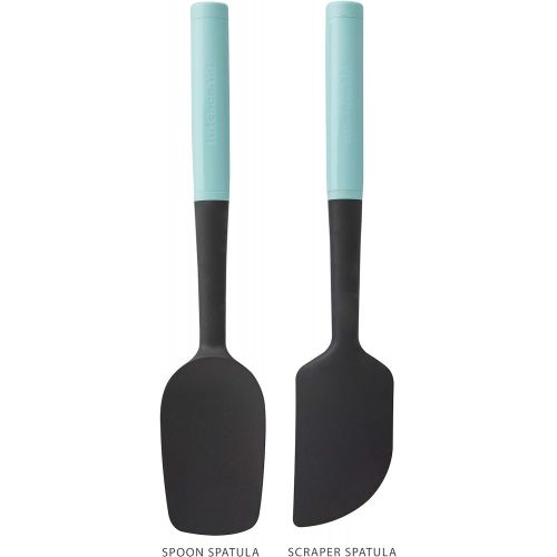 키친에이드 KitchenAid KQ437OHAQA Universal Spatula Set, 2-Piece, Aqua