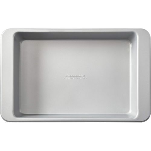 키친에이드 KitchenAid Nonstick Aluminized Steel Rectangular Cake Pan, 9x13-Inch, Silver