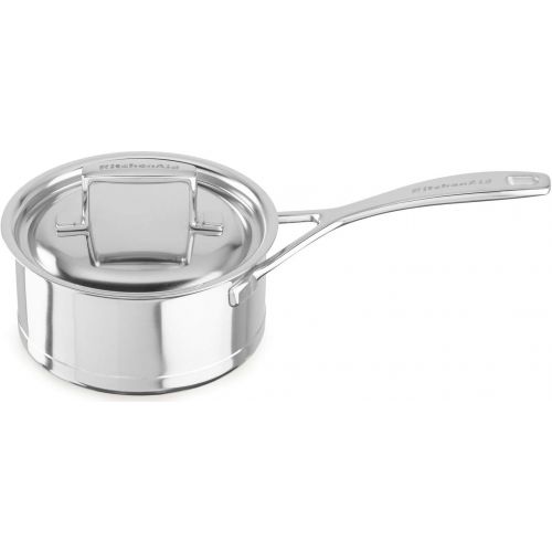 키친에이드 KitchenAid KCC720PSST Professional Stainless Steel 3-Quart 8 Saucepan with Lid 7-Ply