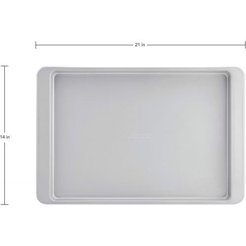 키친에이드 KitchenAid Nonstick Aluminized Steel Baking Sheet, 13x18-Inch, Silver