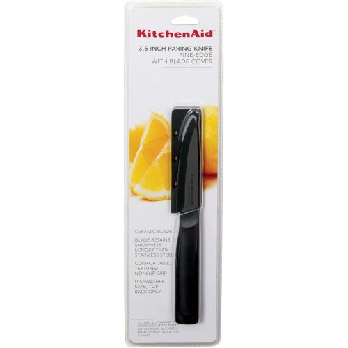 키친에이드 KitchenAid Classic Ceramic Paring Knife, 3.5-Inch, Black