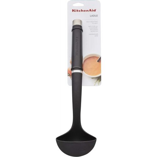 키친에이드 KitchenAid Gourmet Nylon Ladle, One Size, Black