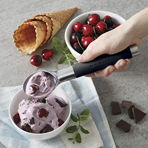 키친에이드 KitchenAid Gourmet Ice Cream Scoop, One Size, Matte Black