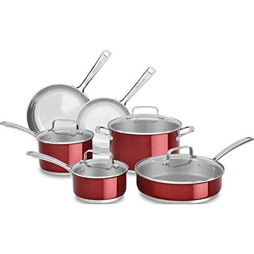 키친에이드 KitchenAid Cookware SS 10pc Candy Apple