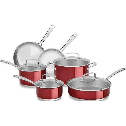 키친에이드 KitchenAid Cookware SS 10pc Candy Apple