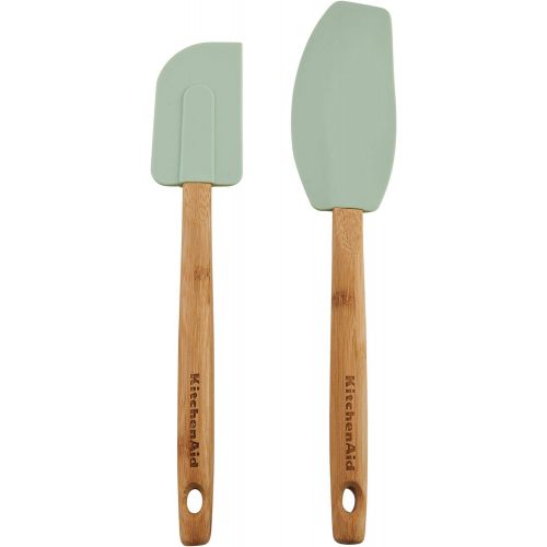 키친에이드 KitchenAid Classic Multifunction Can Opener, One Size, Pistachio & Classic Bamboo Spatula Set, set of 2, Pistachio