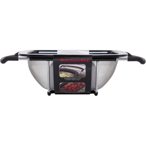 키친에이드 KitchenAid Expandable Stainless Steel Colander, One size, Black