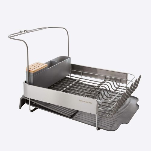 키친에이드 KitchenAid Full Size Expandable Dish-Drying Rack, 24-Inch, Charcoal