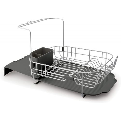 키친에이드 KitchenAid Satin Wire Expandable Dish Rack, 23.18-Inch, Gray