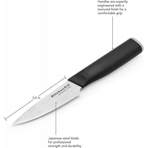 키친에이드 KitchenAid Classic Paring Knife, 3.5-Inch, Black