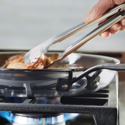 키친에이드 KitchenAid 5-Ply Clad Polished Stainless Steel Fry Pan/Skillet, 12.25 Inch