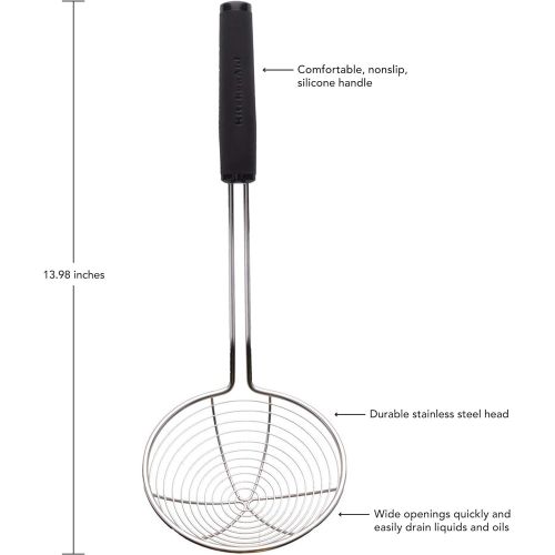 키친에이드 KitchenAid Classic Soft Wire Strainer, 14-Inch, Black